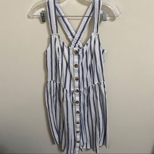 Button Down Summer Dress w/ Crisscross Back